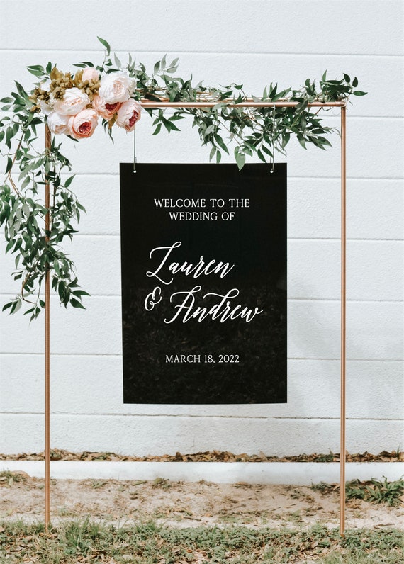 Modern Calligraphy Welcome Sign Wedding Signage WS34 Etsy