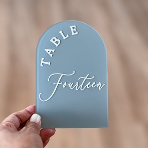 Arch Acrylic Table Numbers, Modern Wedding Acrylic Table Signs - TN24