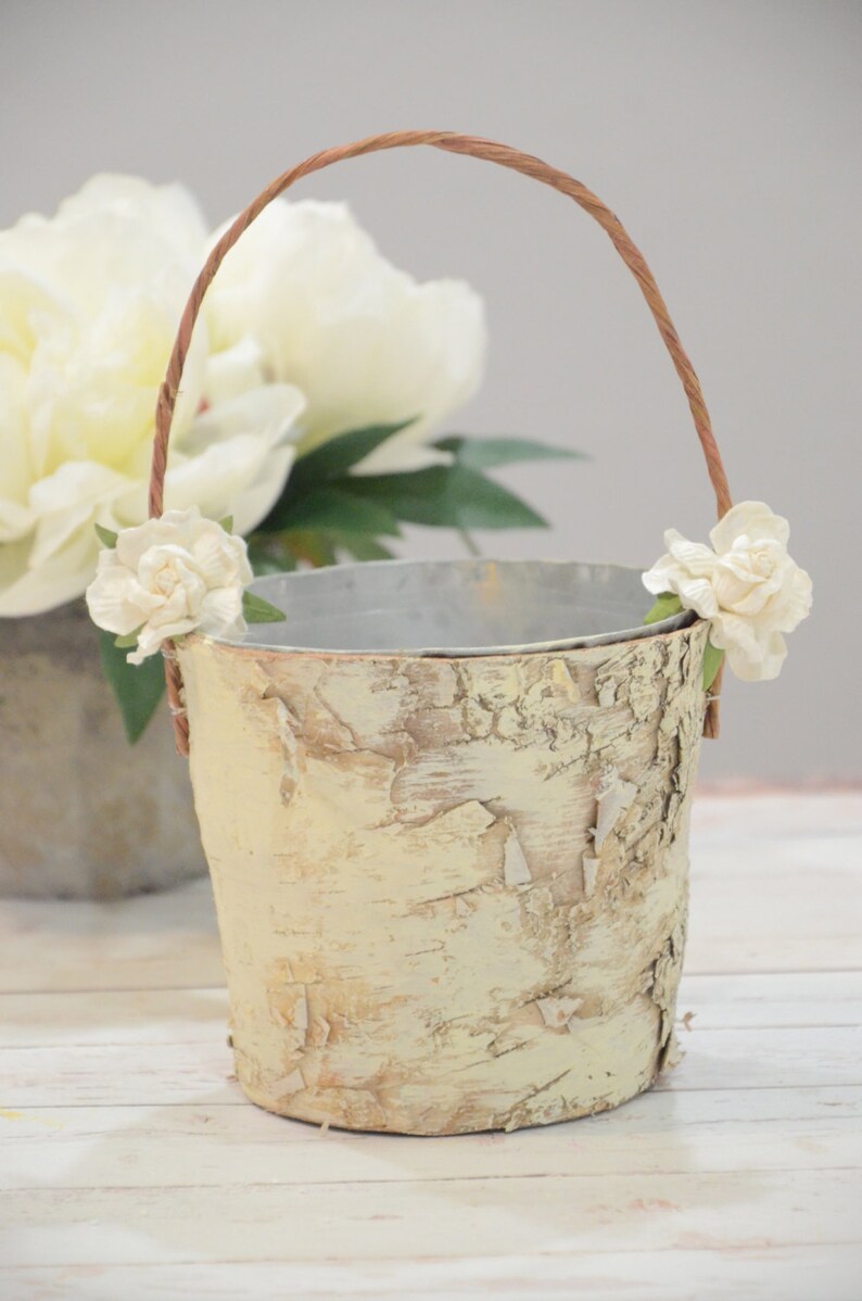 Flower girl basket boho chic Etsy