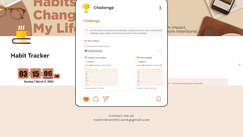 Notion Habit Tracker Template | Daily Routine Planner | Productivity ...