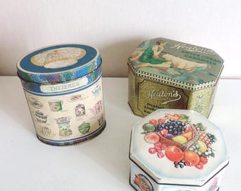 Caja metálica vintage, juego de 3,