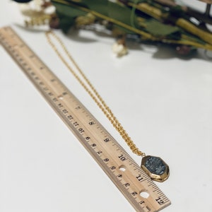 Smoky Blue & Gold Pendant