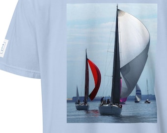 Camiseta unisex de manga corta con estampado de velero: camiseta náutica para marineros y amantes del mar | VCS Crew