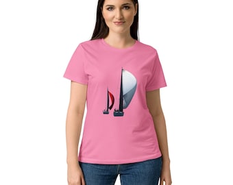 Camiseta de mujer VCS Crew: suave, ligera, ajustada y holgada, ideal para el día a día, vacaciones y estilo náutico.