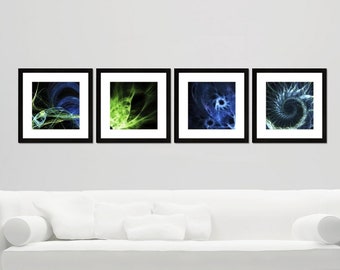 Black Gallery Picture Frame Set, 16x16 with 12x12 Mat