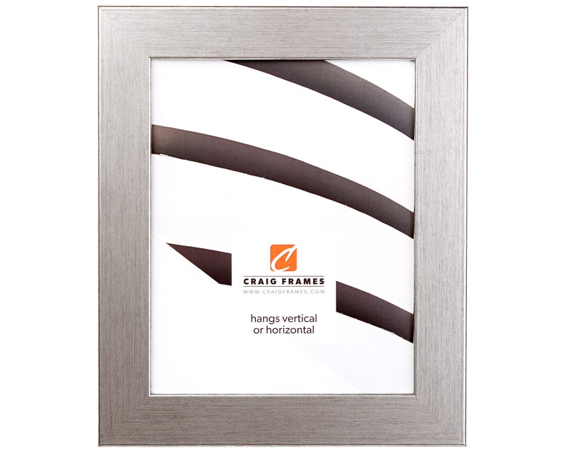 Tall Profile Craig Frames 595431218 12x18 Inch Modern Brushed Silver Picture Frame Bauhaus 59 1.5 Wide