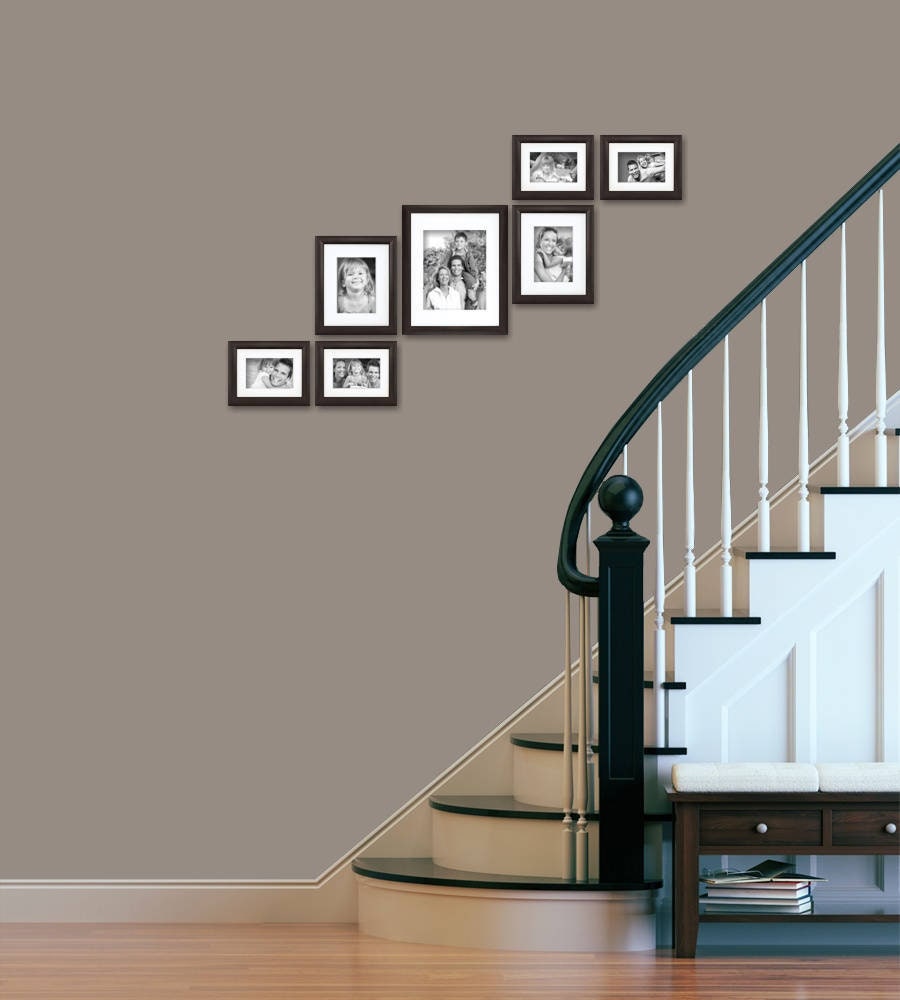 Brown Picture Frame Set, White Mats, Gallery Wall Decor - Etsy