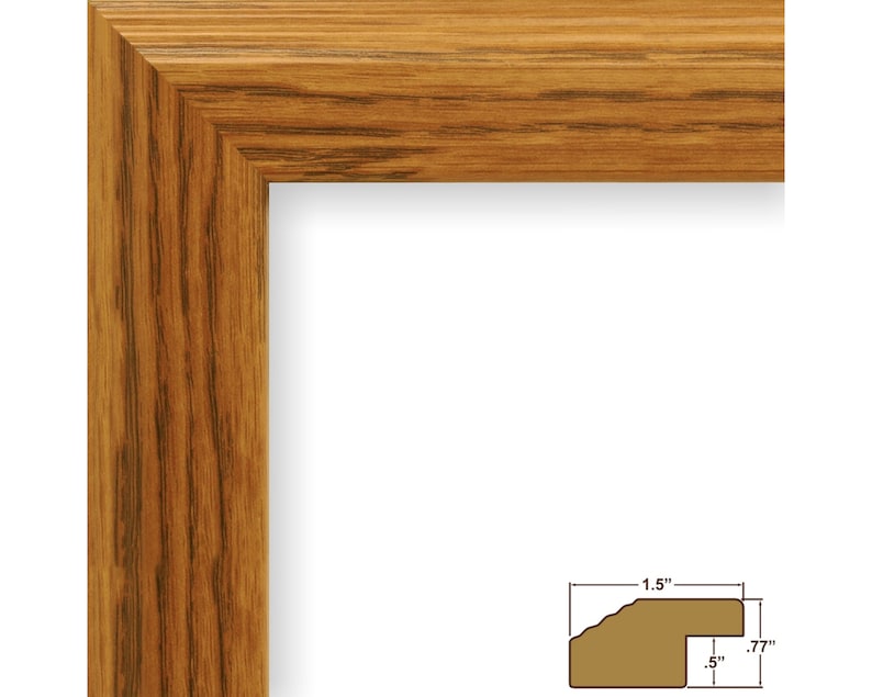 Mossehaus Light Oak Picture Frame 1.5 Wide 35 Common Etsy