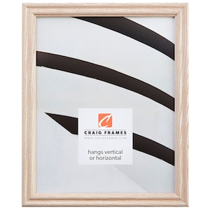 Whitewashed Wood Picture Frame, 20x30, Thin Ash Wood image 1
