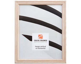 Whitewashed Wood Picture Frame, 20x30, Thin Ash Wood