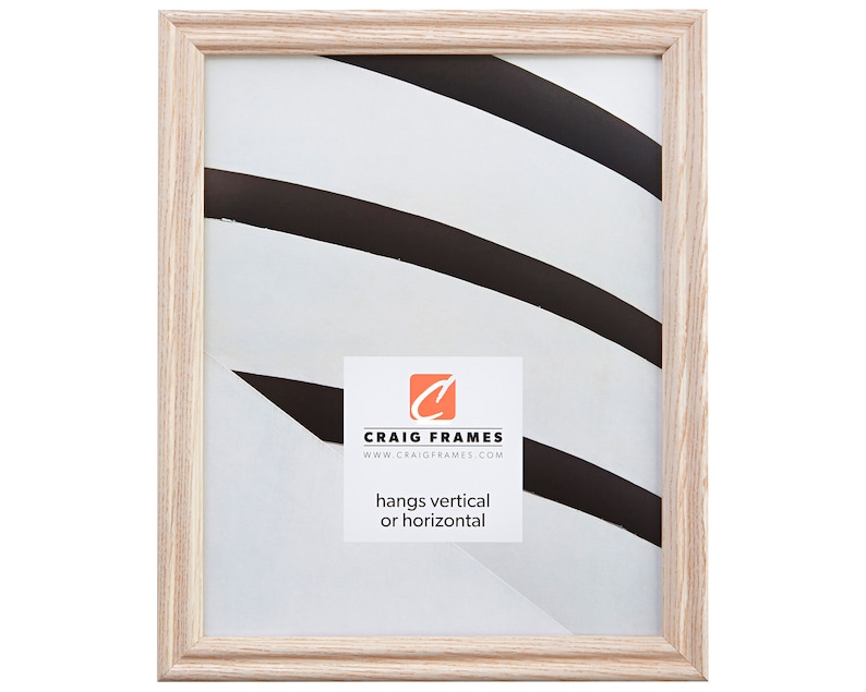 Whitewashed Wood Picture Frame, 20x30, Thin Ash Wood image 1