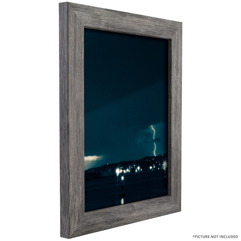 Bauhaus 1.25 Wide 8.5x11 Inch Gray Barnwood Picture Frame Set Set of Four FM26GRY8511L-4 Craig Frames