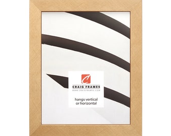 Modern Distressed Gold Picture Frame, 1 inch Flat Frame