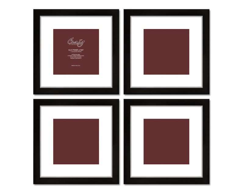 Craig Frames 12x12 Inch Black Picture Frame White Mat With Etsy