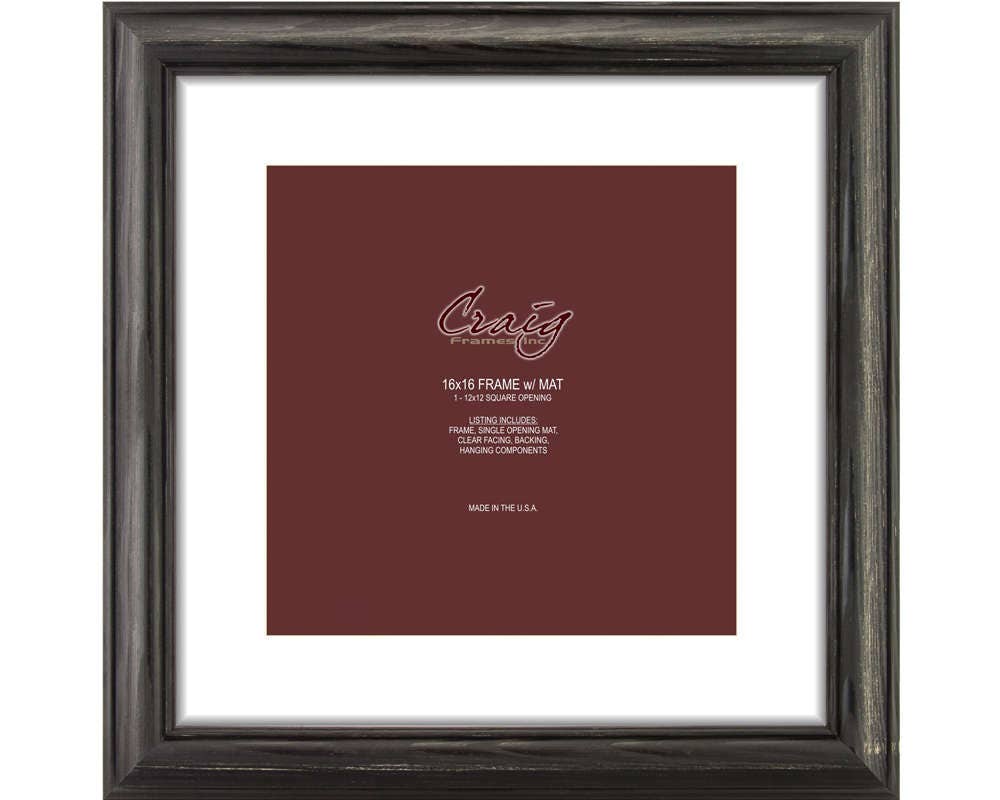 Craig Frames 16x16Inch Weathered Black Picture Frame Single Etsy