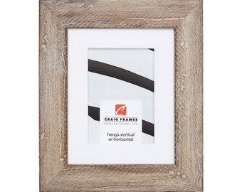 Rustic Beach Wood Picture Frame, Boho Distressed Style, 2" Wide