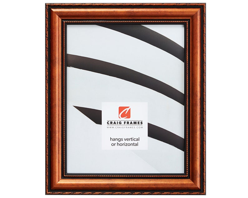 Ornate Copper Picture Frame Victoria 1.375 Wide Craig Frames Copper and Black Frames Traditional Decor 83589050 35 Common Sizes