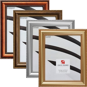 Ornate Victoria Picture Frame, Gold, Silver, Bronze, or Copper Finish