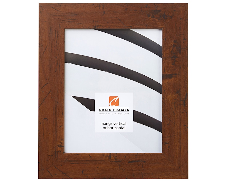 FM74DKW1520 15x20 Inch Dark Walnut Brown Rustic Picture Frame Craig Frames Bauhaus 2 Wide