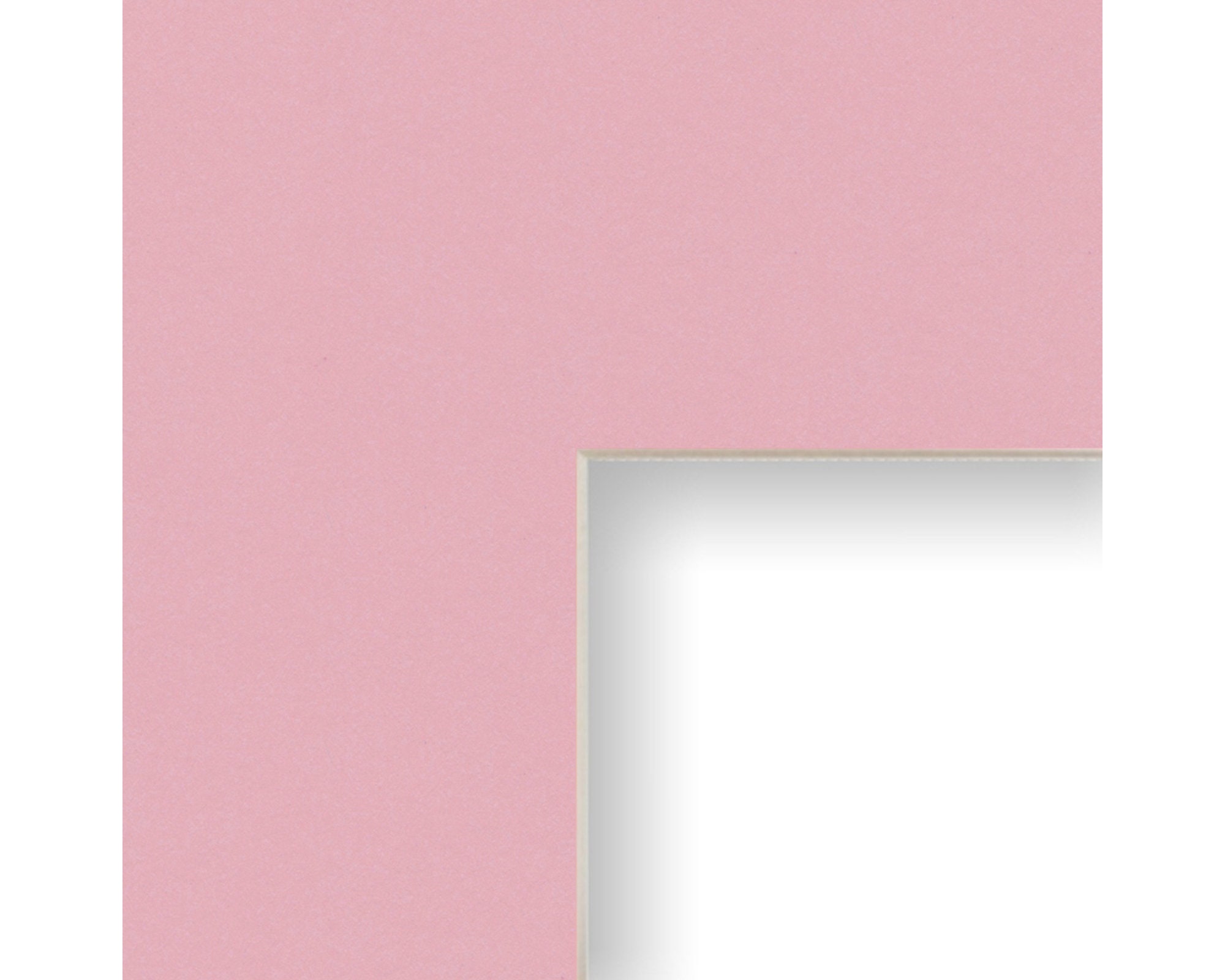 Soft Pink Mat Single Opening Bevel Cut with Cream Core Etsy