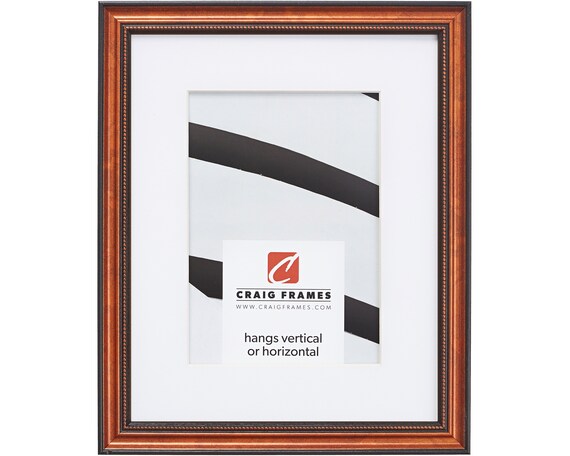 Craig Frames Stratton, 10x13 inch Picture Frame, Copper and Black, Set