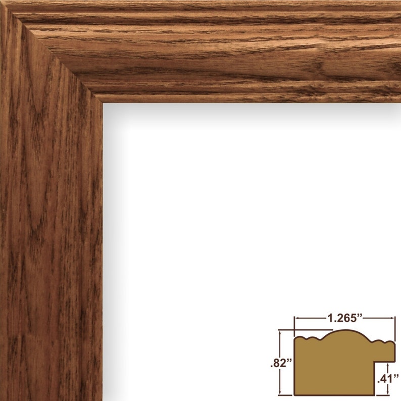 4401380606 Craig Frames Wiltshire 440 6x6 Inch Mission Oak Stained Solid Wood Picture Frame