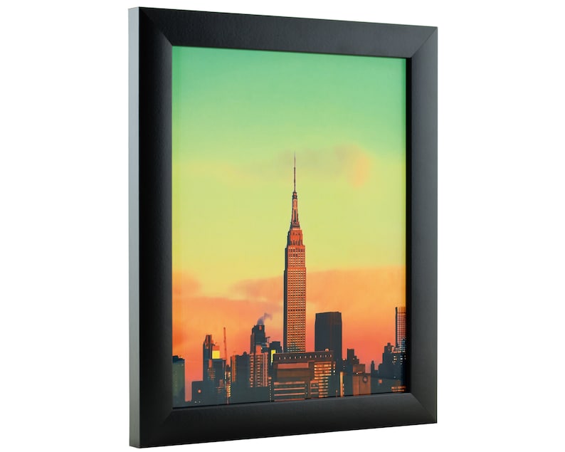 1WB3BK1624L-4 Craig Frames 16x24 Inch Modern Black Picture Frame Set Set of Four Contemporary 1 Wide