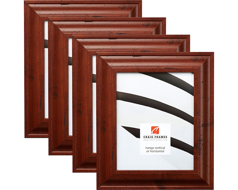 2-Inch Contemporary Upscale Set of Four 760041824L-4 18x24 Inch Distressed Rustic Brown Picture Frame Craig Frames