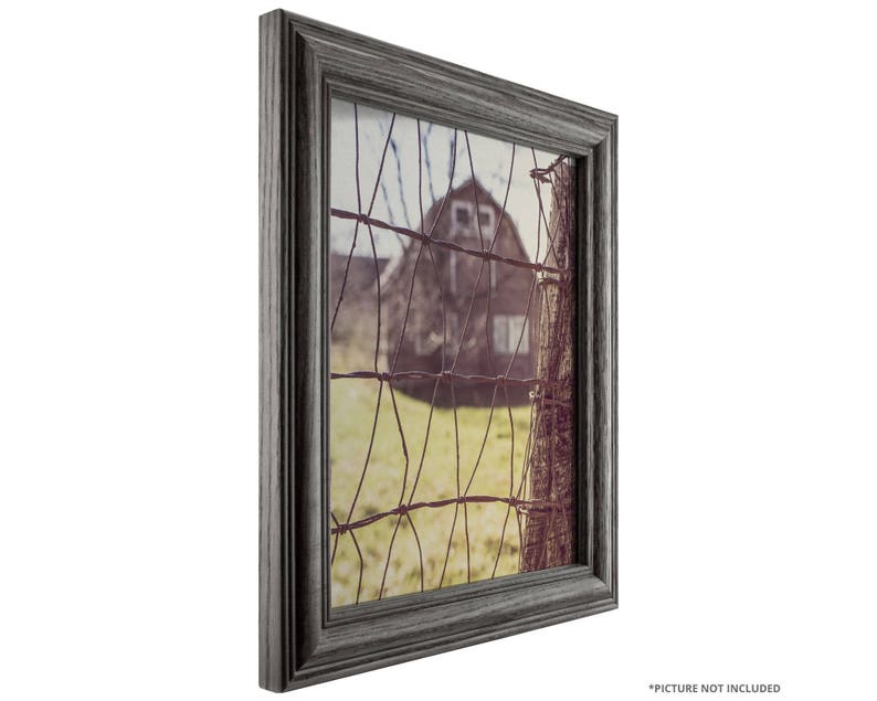Wiltshire 440 Riverstone 1.265 Wide Craig Frames 16x24 Inch Blue Gray Solid Wood Picture Frame 440BL1624