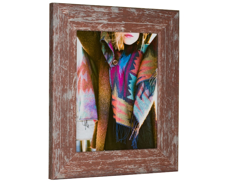 2 Wide Craig Frames 20x24 Inch Red Faux Barnwood Picture Frame 7416042024 American Barn