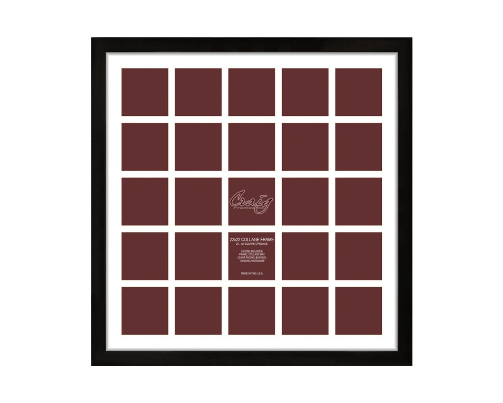 Craig Frames 22x22 Inch Black Picture Frame Single White