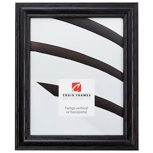 Wiltshire 440, Ebony Black Solid Wood Picture Frame, 1.25&quot; Wide, 35 Common Sizes (440BK) Stained Wood Frame, Traditional Decor, Craig Frames