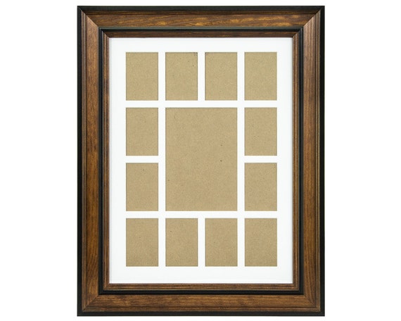 Brown Wood Collage Picture Frame, 5x7 and Wallet Size, 12x16