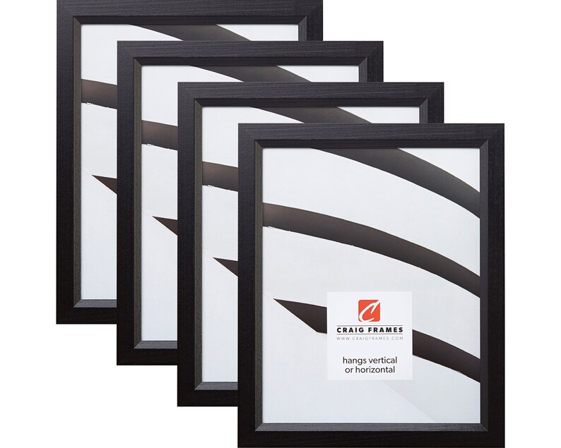 Craig Frames 24x32 Inch Black Wood Picture Frame Economy 1 Wide Set Of Four 7171610bk2432l 4