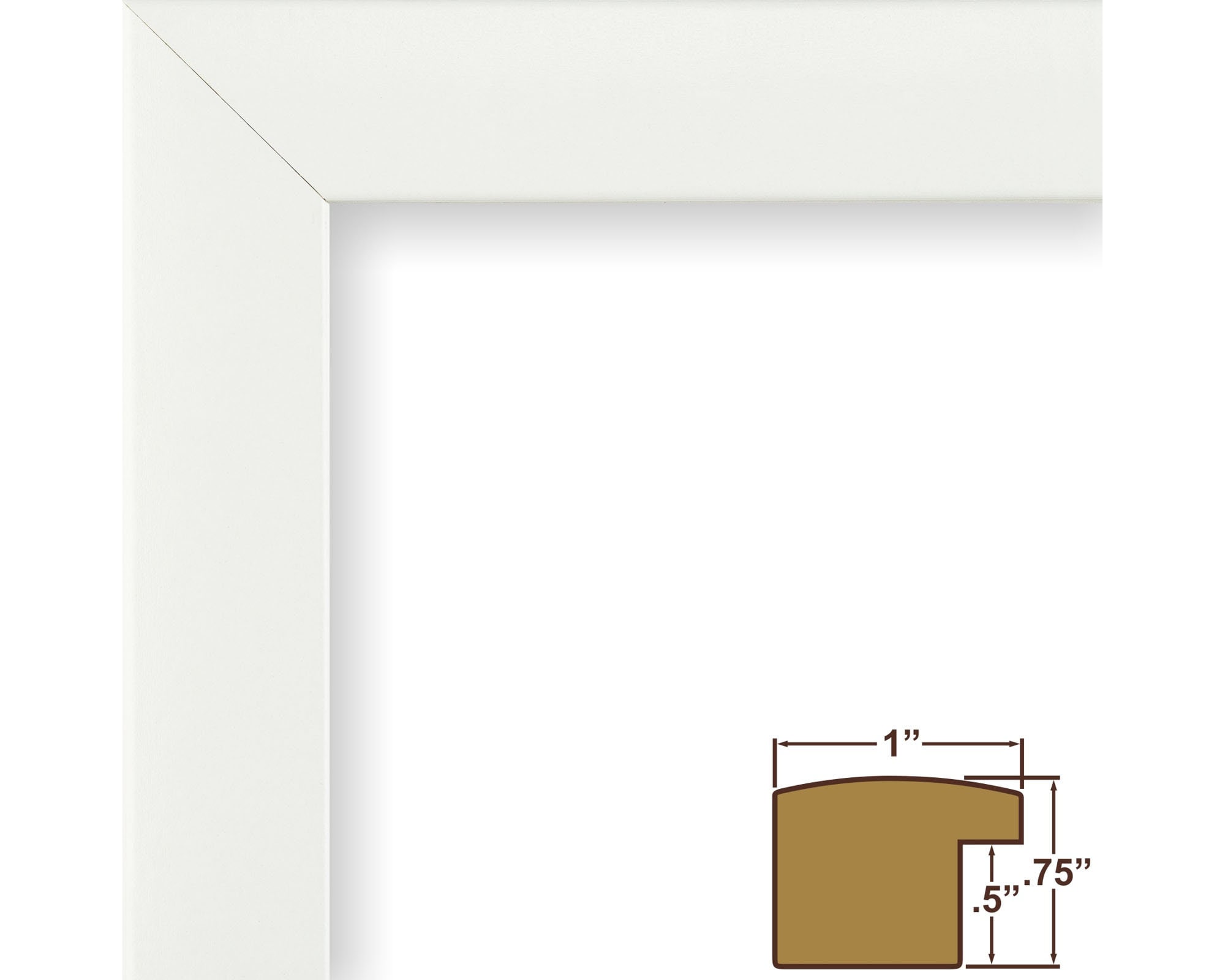 Contemporary, Modern White Picture Frame, 1