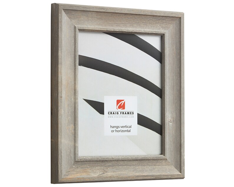 28515008511 Craig Frames 8.5x11 Inch Faux Barnwood Picture Frame Scalloped American Barn