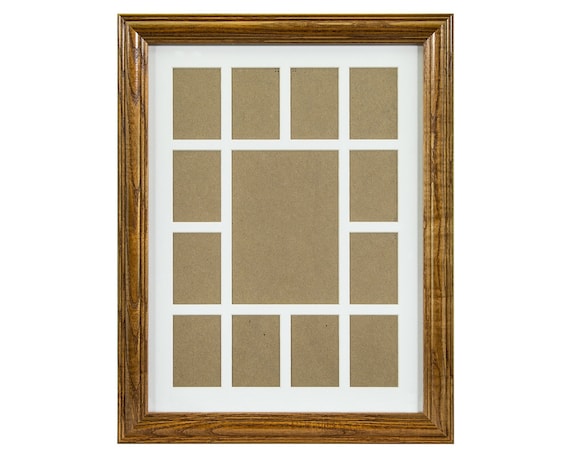 Wiltshire 440, Traditional Brown School Year Picture Frame With 13 Opening  Single White Collage Mat (530121601C32A), Craig Frames, Wallet - Etsy, image size:570x456