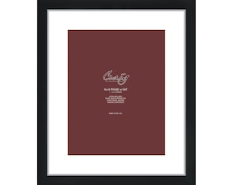 Black 15x18 Picture Frame with White Mat, 11x14 Opening