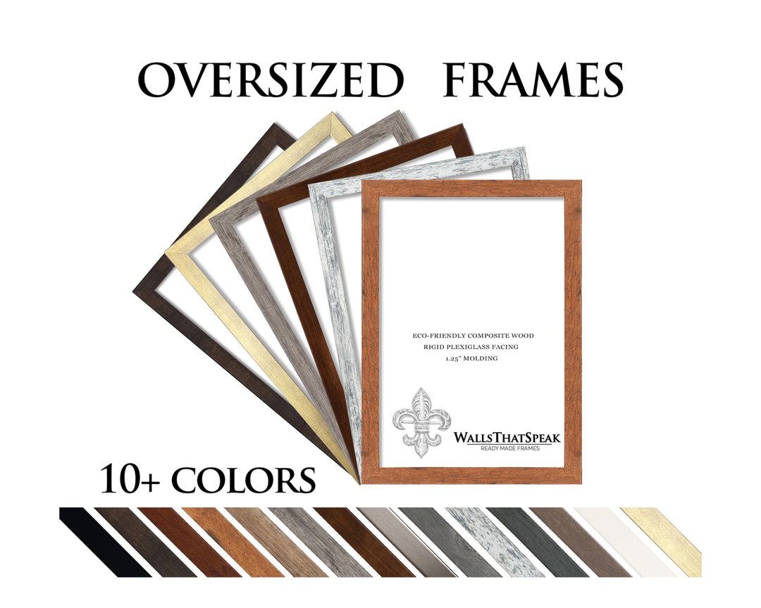 Oversized Picture Frames Custom Frame Size Etsy