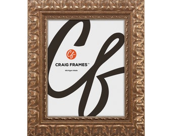 Bravada Ornate, Antique Bronze Picture Frame, 2&quot; Wide, 25 Common Sizes With Glass Facing (21247906) Craig Frames Brass Ornate Picture Frame