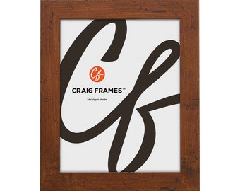 Bauhaus 125, Rustic Dark Walnut Picture Frame, 1.25" Wide, 25 Common Sizes with Glass Facing (FM26WA) Craig Frames, Traditional Home Décor