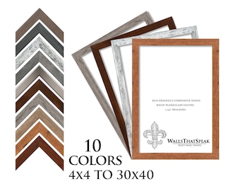 Made To Measure Frames, Custom Frame Size, Picture Frame, Wood Photo Frame - White, Brown, Gray, Silver and more - Custom Made Frames