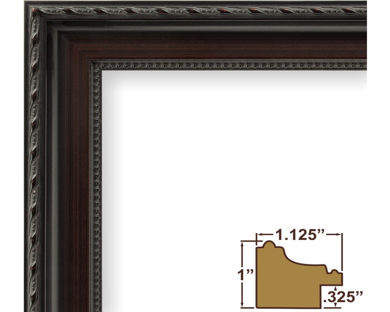 Annesbury 64051319 Craig Frames 13x19 Inch Dark Walnut Brown Ornate Picture Frame
