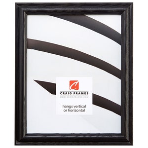 Wiltshire 130, Ebony Black Stained Solid Wood Picture Frame, 1" Wide, 35 Common Sizes (130ASHBK) Craig Frames