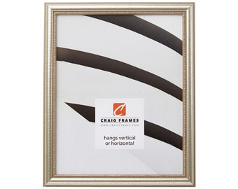 Stratton, Queen Ann Distressed Pewter Picture Frame, .75&quot; Wide, 35 Common Sizes (81405100) Craig Frames, Thin Silver Photo Frame, Home Décor