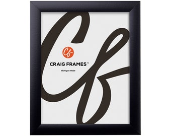 Contemporary, Modern Black Picture Frame, 24x36 Inch, 1" Wide (1WB3BK2436), Craig Frames, Thin Black Poster Frame, Gallery Wall Décor