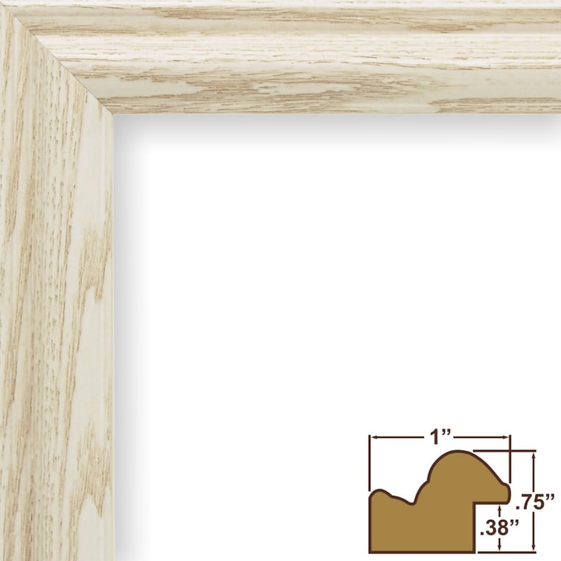 Craig Frames 20x24 Inch Whitewashed Wood Picture Frame Wiltshire 130 130ASHWW2024