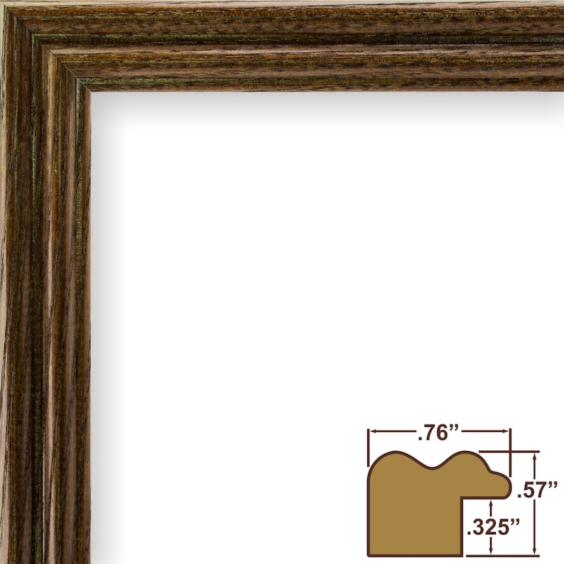 8x8 Inch Dark Walnut Brown Solid Wood Picture Frame Wiltshire 200 Craig Frames .75 Wide 200ASH2160808