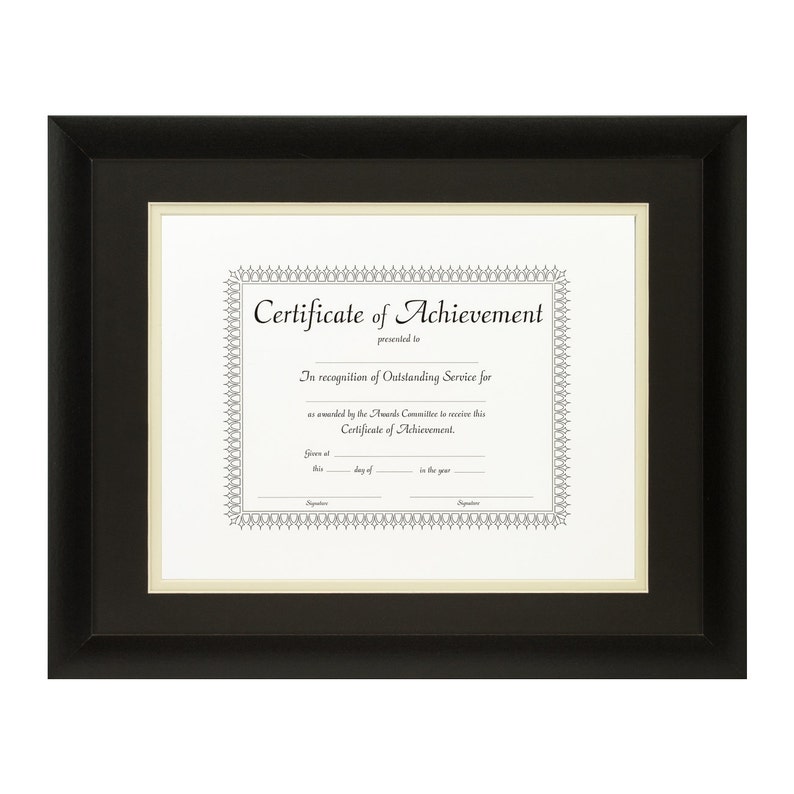 Contemporary Black Document Frame 11x14 Inch Double Mat Etsy