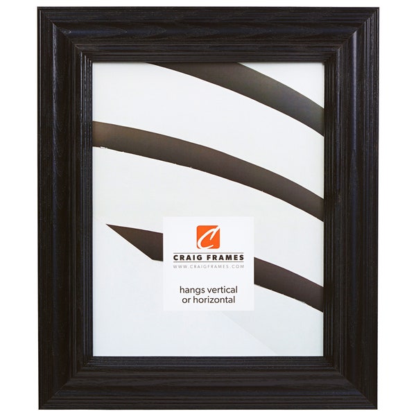 Wiltshire 262, Black Wood Grain Picture Frame, 1.875" Wide, 35 Common Sizes (262BK) Craig Frames